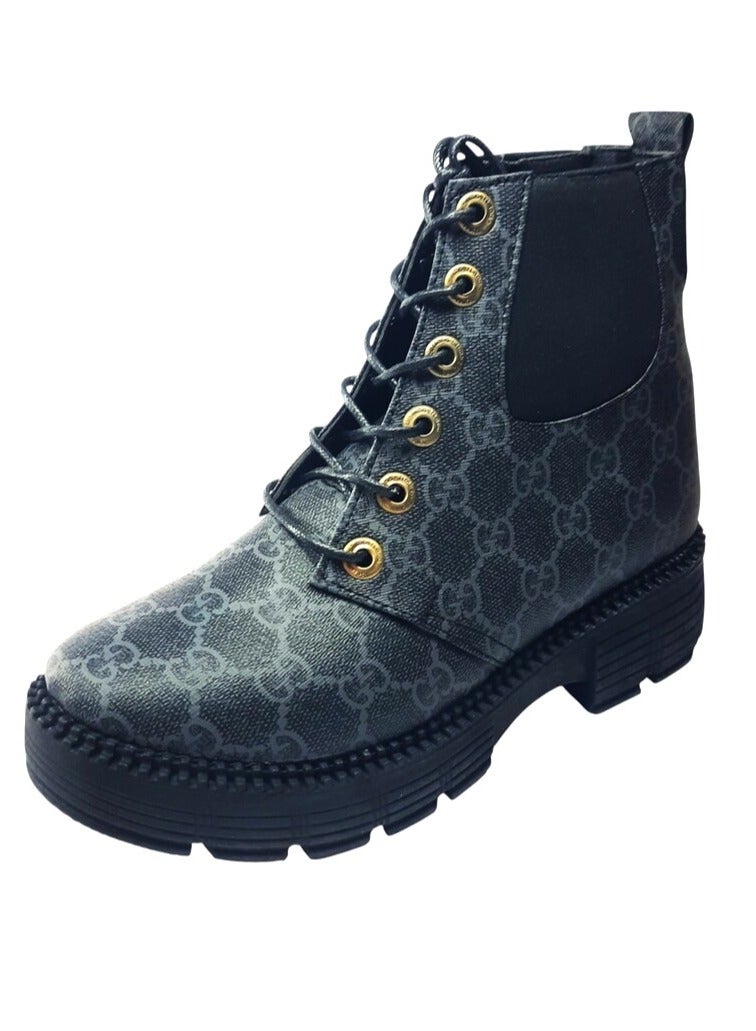 Women's safety ankle boots – leather with laces – comfortable rubber sole - Image 4